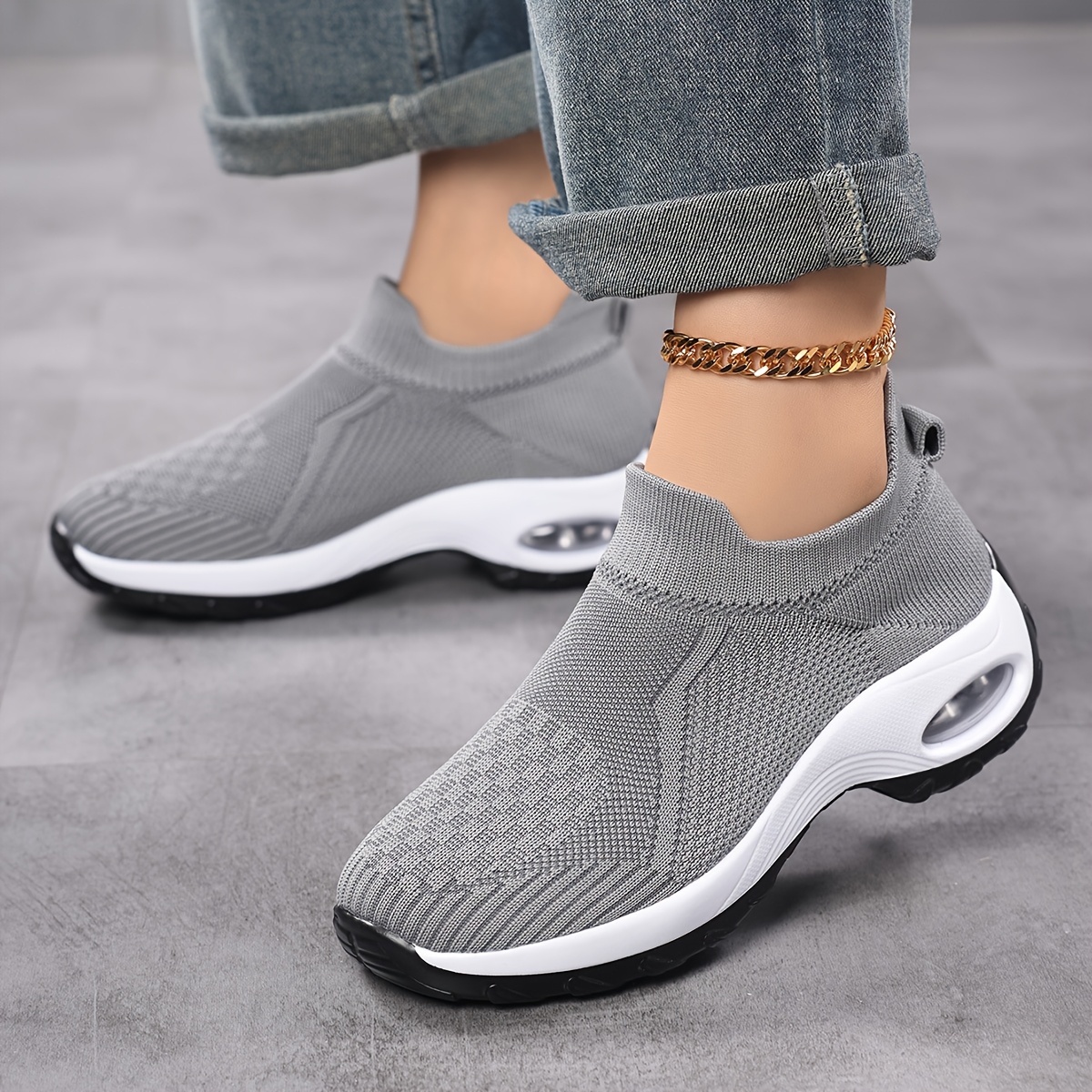 tenis femininos respiráveis com tecnologia de amortecimento Temu