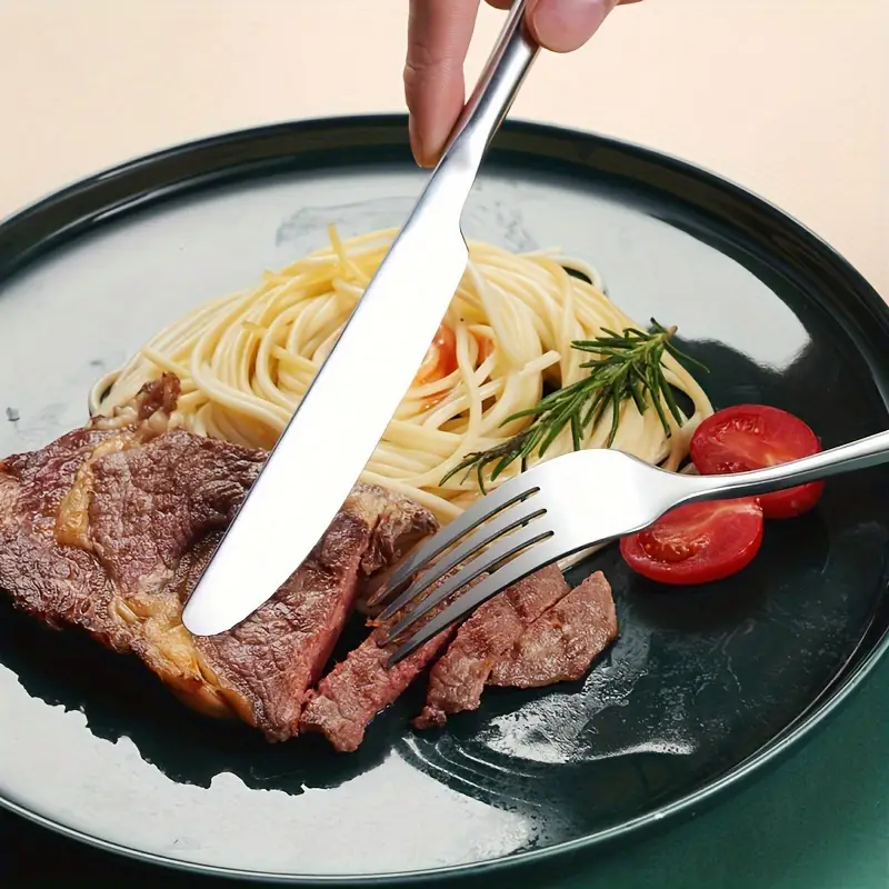 2pcs customizable stainless steel dinnerware set personalized engraving elegant black gift box with fork knife ideal for special occasions personalized dinnerware elegant dinnerware durable dinnerware Product details 0