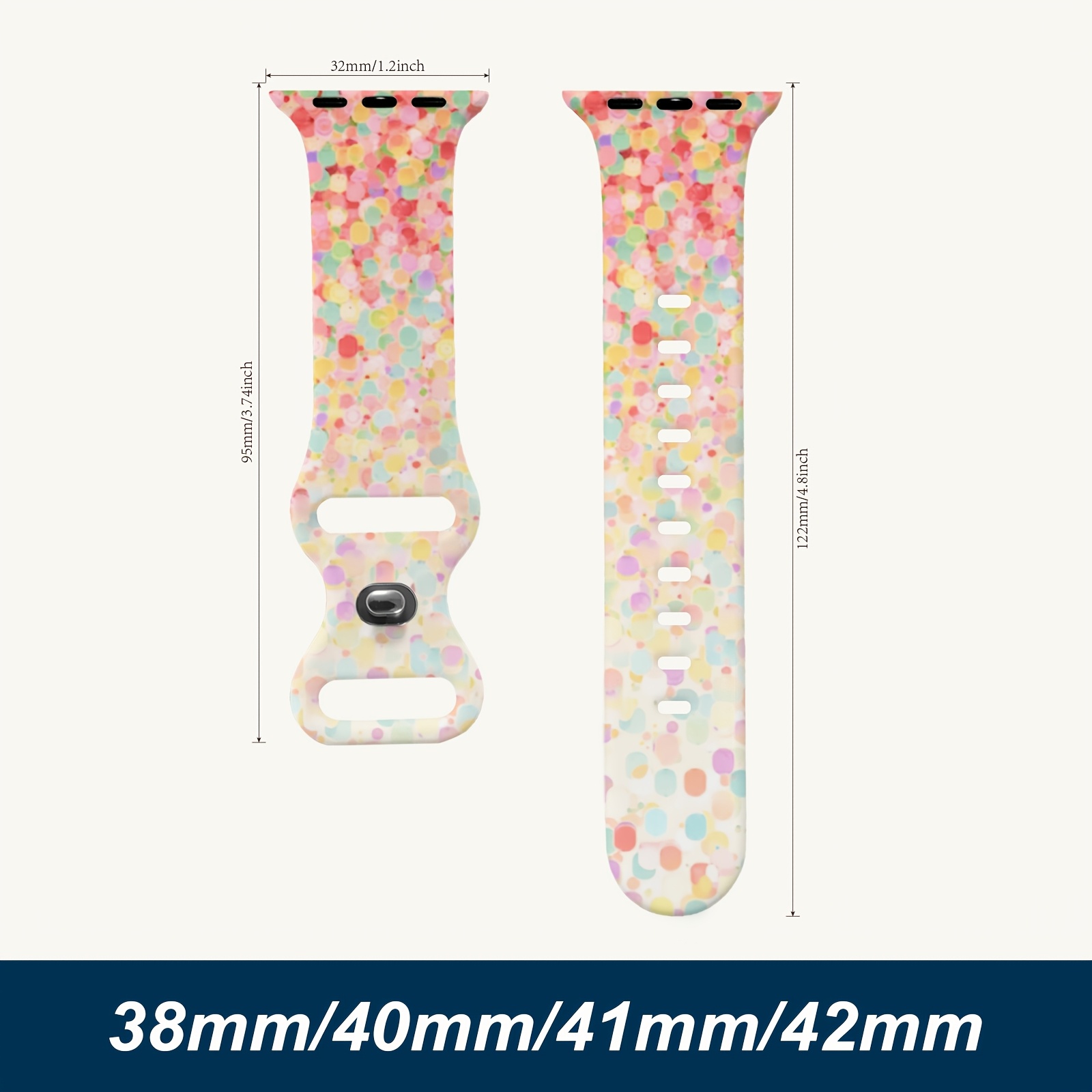 TEMU Silicone Band Strap /5/6/7/8/9/10 Se1/2 Ultra1/2/3 For Watch Strong Ventilated Shockproof Moisture Wicking For Watch Non-slip -9 Presents