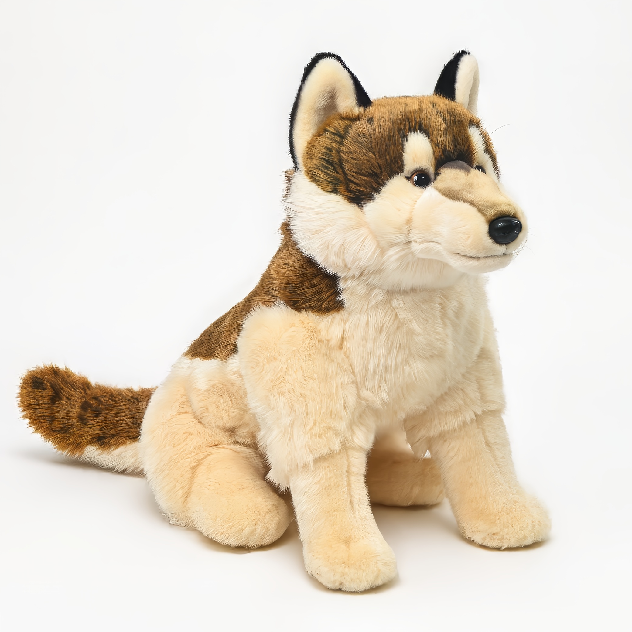 Tukta 12 Inch White Wolf Plush Toy - Realistic Stuffed Animal For Kids & Collectors