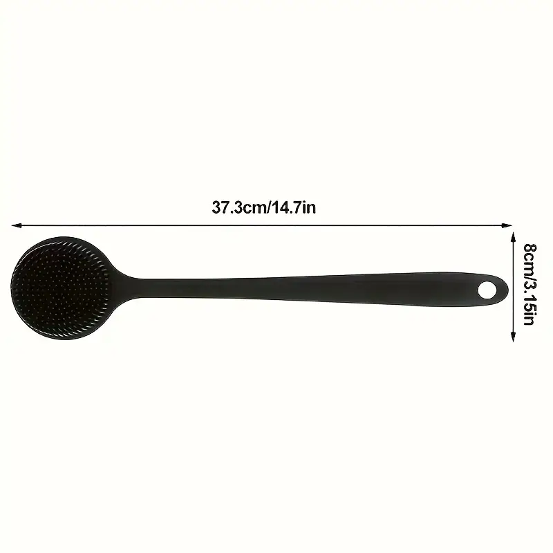1pc ergonomic long handle silicone bath brush with soft non irritating bristles deep cleansing gentle massage sterile easy to clean enhances soap gel suitable for all light beige types durable bath accessory bath accessories shower accessory easytoclean design essential Product details 6