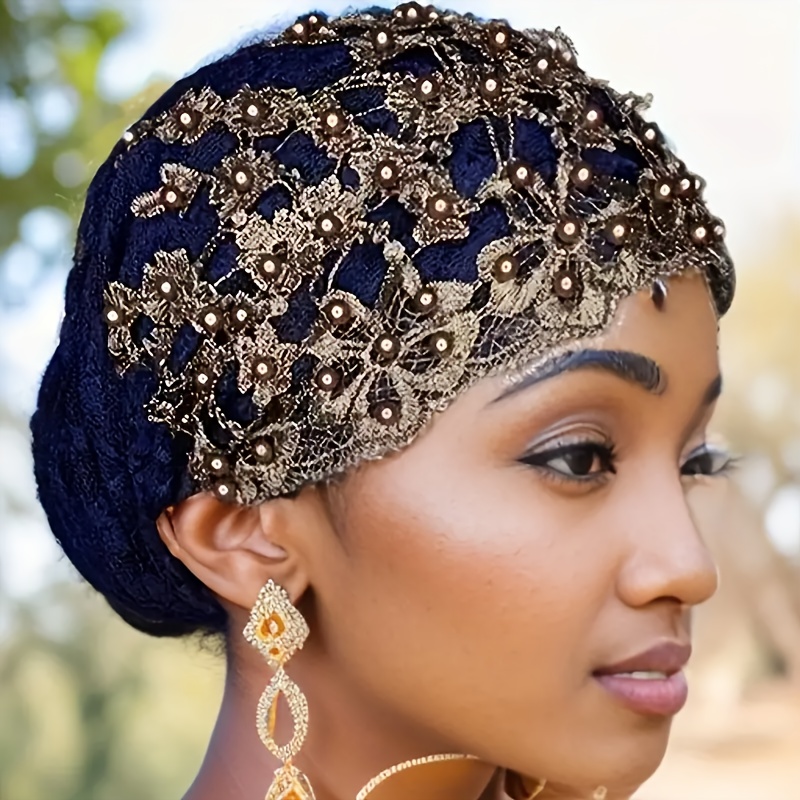 

2pcs Embroidered Headscarves - , For Formal , Chemotherapy &