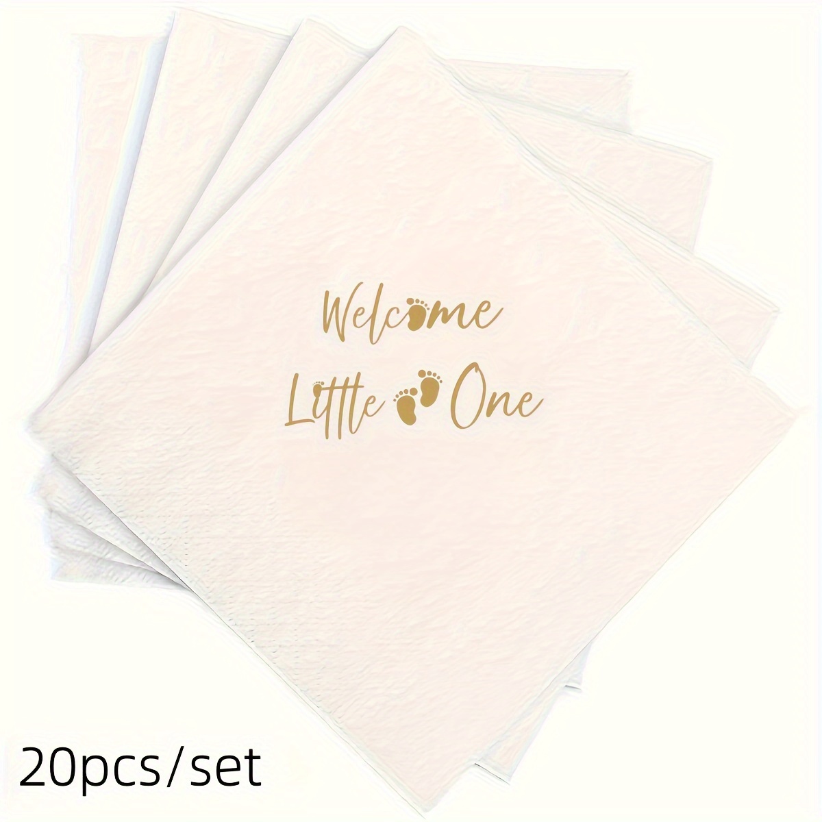 Image of 20pcs/set Double Layer Disposable Shower Napkins Birthday Party Decorative Napkins Welcome Gender Reveal Party Supplies