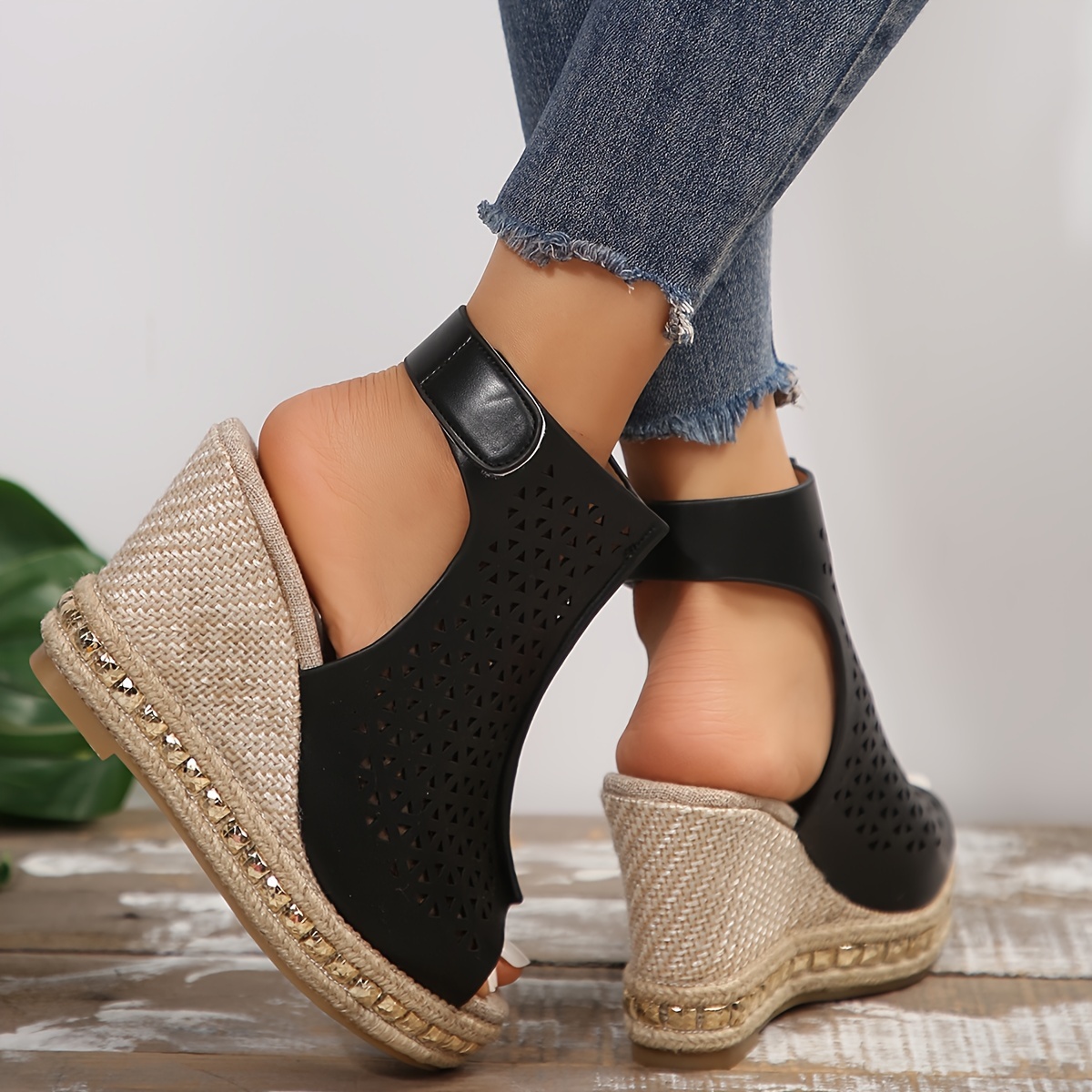 Toe Skechers Indigo Sky Love Dust Wedge Women's Easy Street Stacy