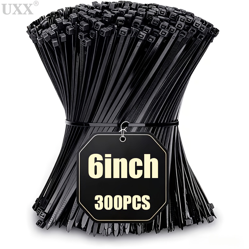 TEMU Durable Nylon Cable Ties, 6-inch In Size, With A Self-locking Structure. Nylon Zip Ties, Suitable For Electronic Device Organization, Home,