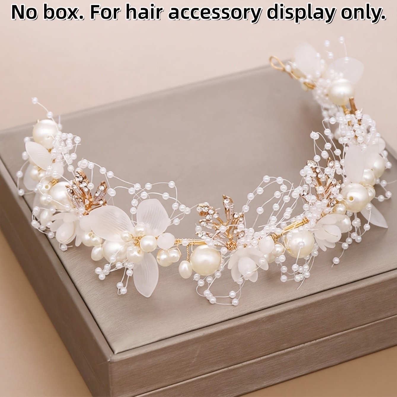[bagged/] 1pc Girls' Rhinestone Flower Crown Hair Accessory, Handmade Floral Wreath Hairpiece, Wedding/birthday/performance Accessory