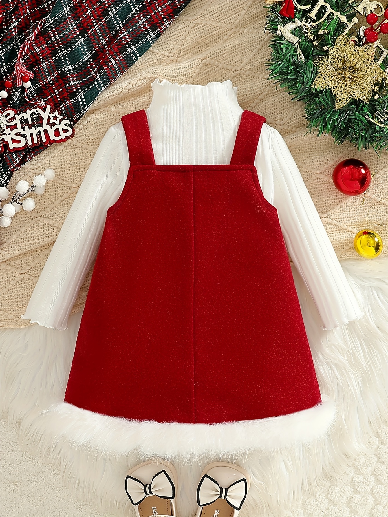 baby girl christmas dress Boutique Outfits  Baby Beau and Belle soft fluffy ruffles all around Rare Too Vintage Baby Girl