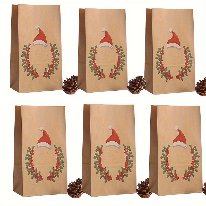 TEMU Christmas Gift Bags For Wrapping Presents, Advent Calendar Paper Bags, And Packaging For Christmas Eve.