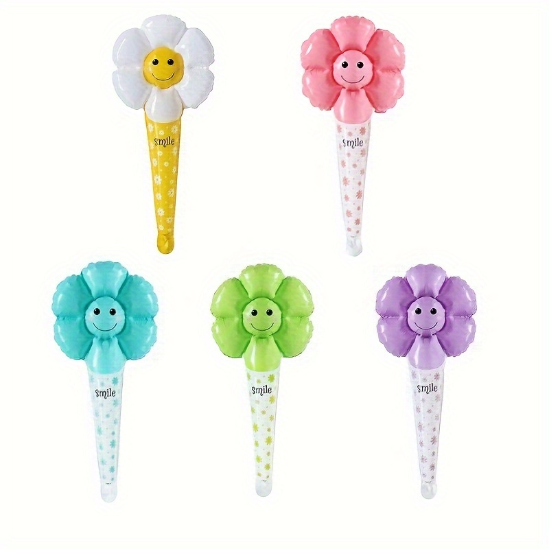 

10pcs Colorful Smiling Daisy Balloons - Perfect For Hosting Birthday Parties Or Events!