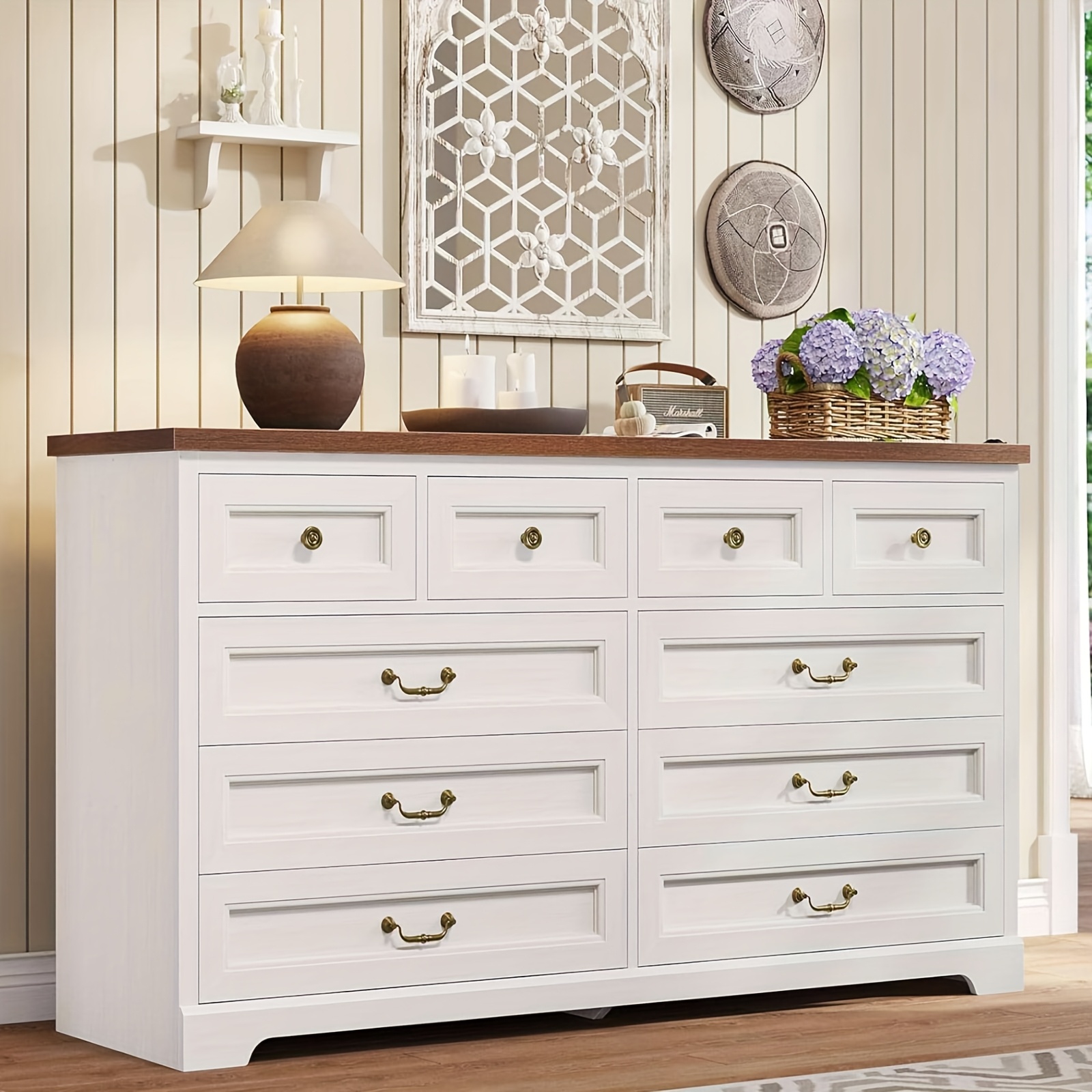 10 drawer dresser large drawers farmhouse dresser chest - Temu