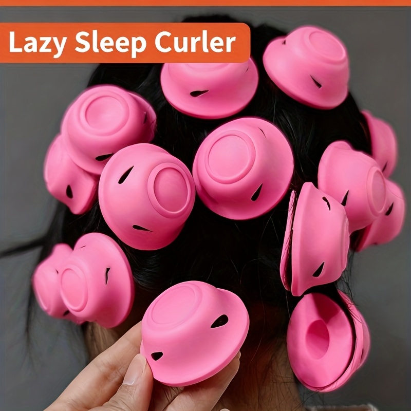 TEMU 30pcs Large + 15pcs Small Curling Irons, Lazy No-heat Curling Balls For Sleeping, Curling Irons For Short Hair, Bell Mushroom Curlers, Buckles,