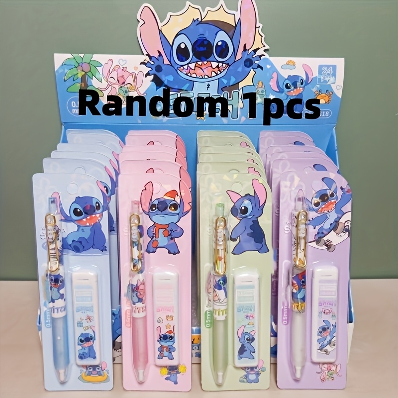 

1pc Of Disney Stitch Automatic Pencil Lead Set, Stitch Themed Mechanical Pencil With Lead, Student Prize.