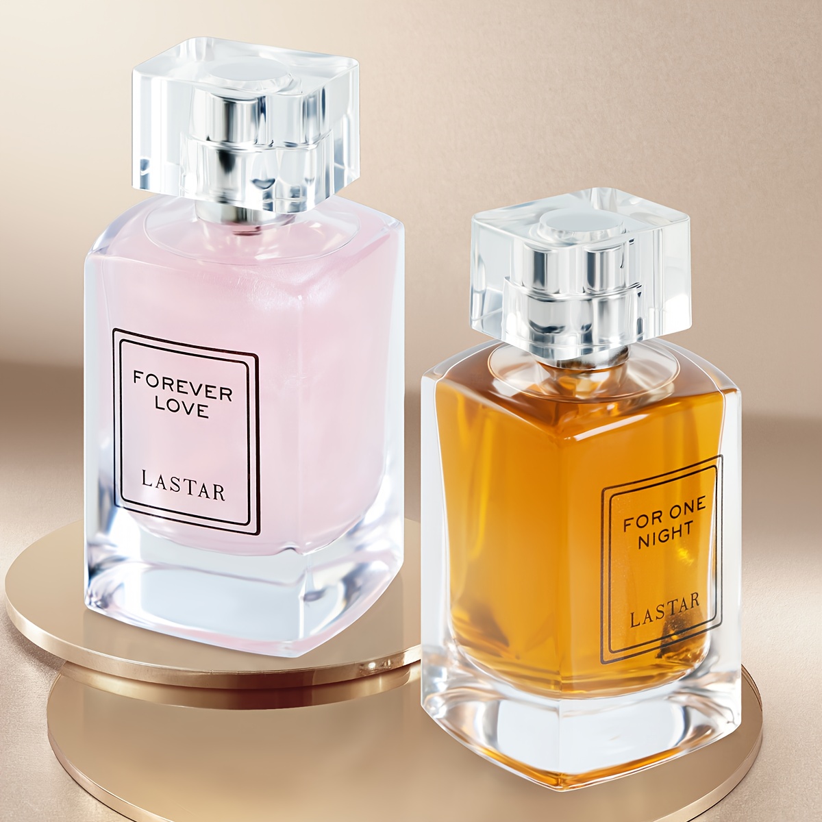TEMU Coffret de parfum pour femmes, deux flacons pour un total de 100 ml, notes florales de rose et de jasmin, parfum , eau de toilette pour femmes,