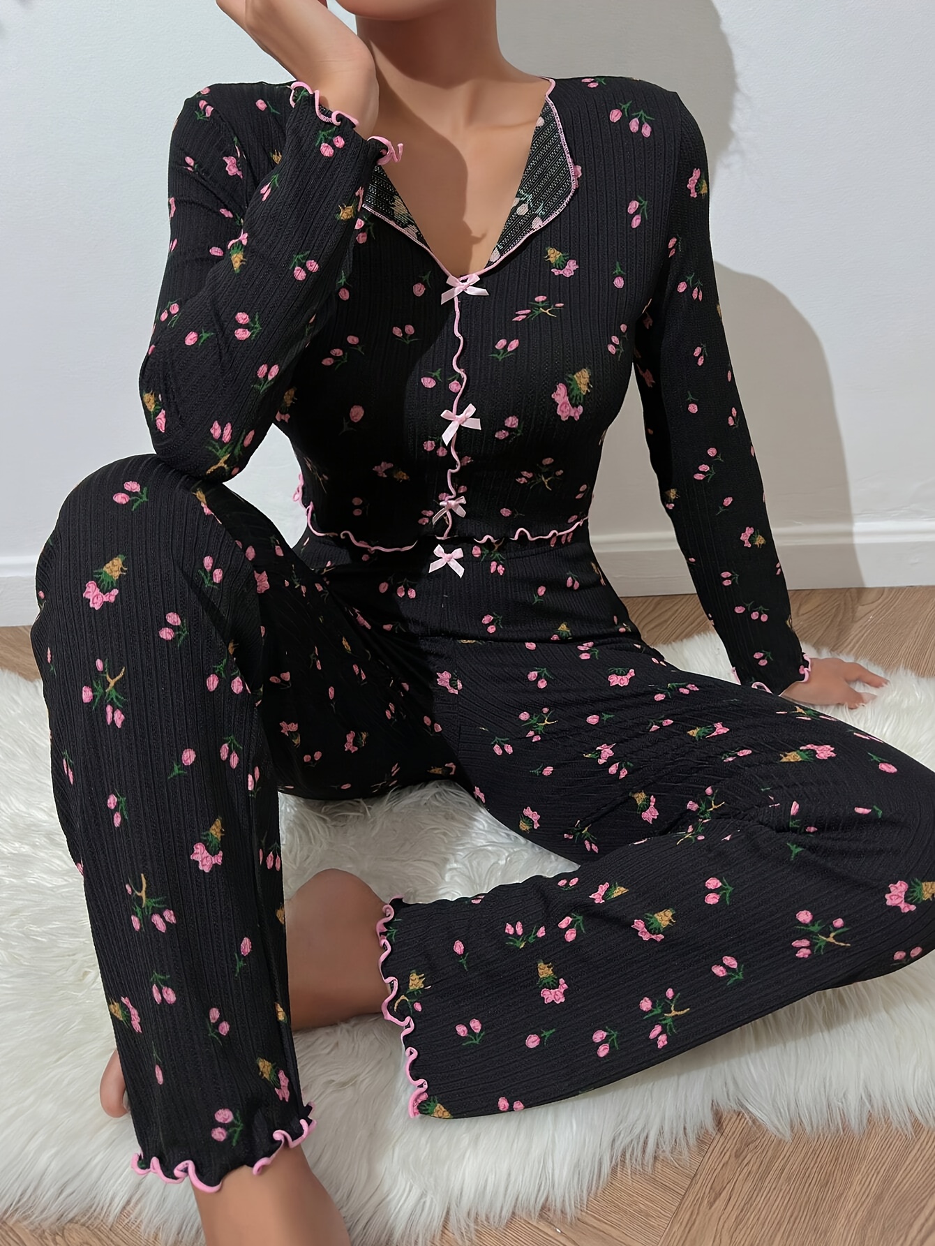 MKIUHNJ Palazzo Pantalon Large Imprimé Femme - Yoga Pyjama Casual Confortable Taille Élastique
