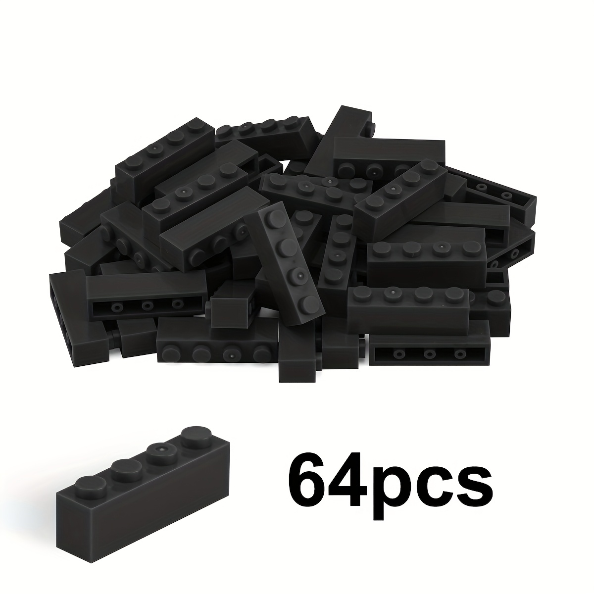 64pcs 1X4 High Bricks for Building Blocks Educational Toys for Kids