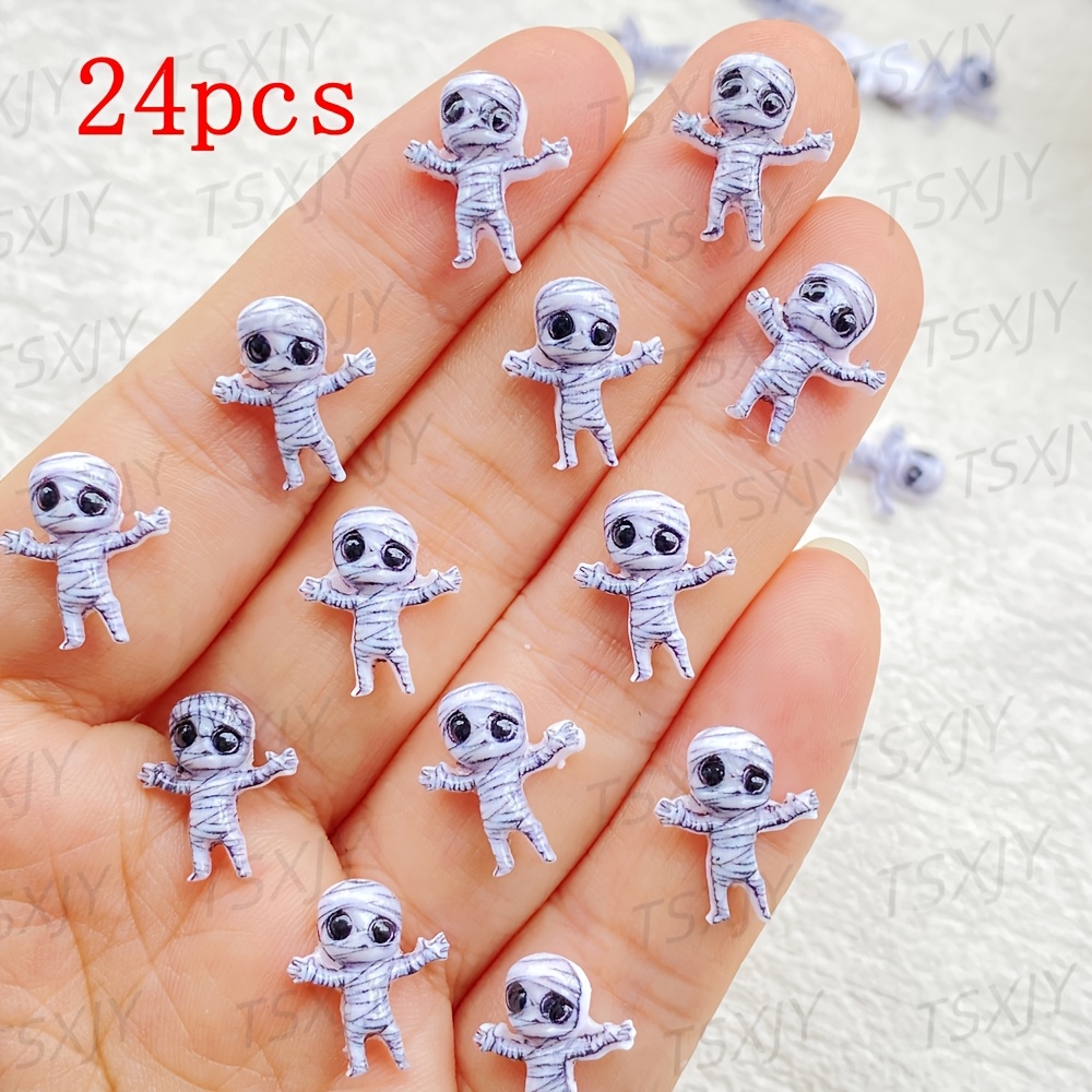 TEMU 24pcs/60pcs Miniature Egyptian Figures - Resin Suitable For Diy Crafts, Nail Art Decorations, Scrapbooking & Jewelry Making - Tiny Bodies For