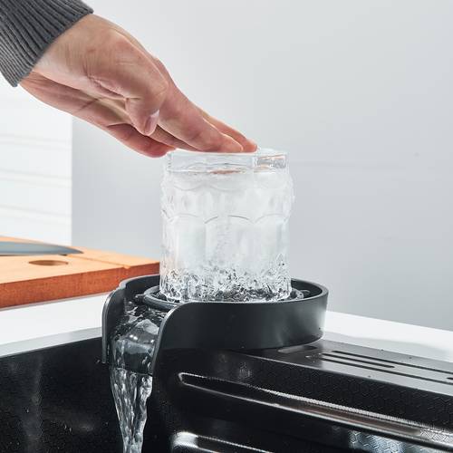 1 gray waterfall single bowl kitchen sink stainless sink with pull down sprayhead faucet cup washer drop in undermount farmhouse workstation smart modern kitchen sink with full set of additions 30x18x8 in
