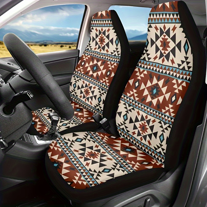 Bohemian Mandala Boho Chic Ethnic Aztec Patterns. Car Seat Covers Pair, 2 Front Seat Covers, Car Seat Protector, Car Accessory, newest Seat Cover