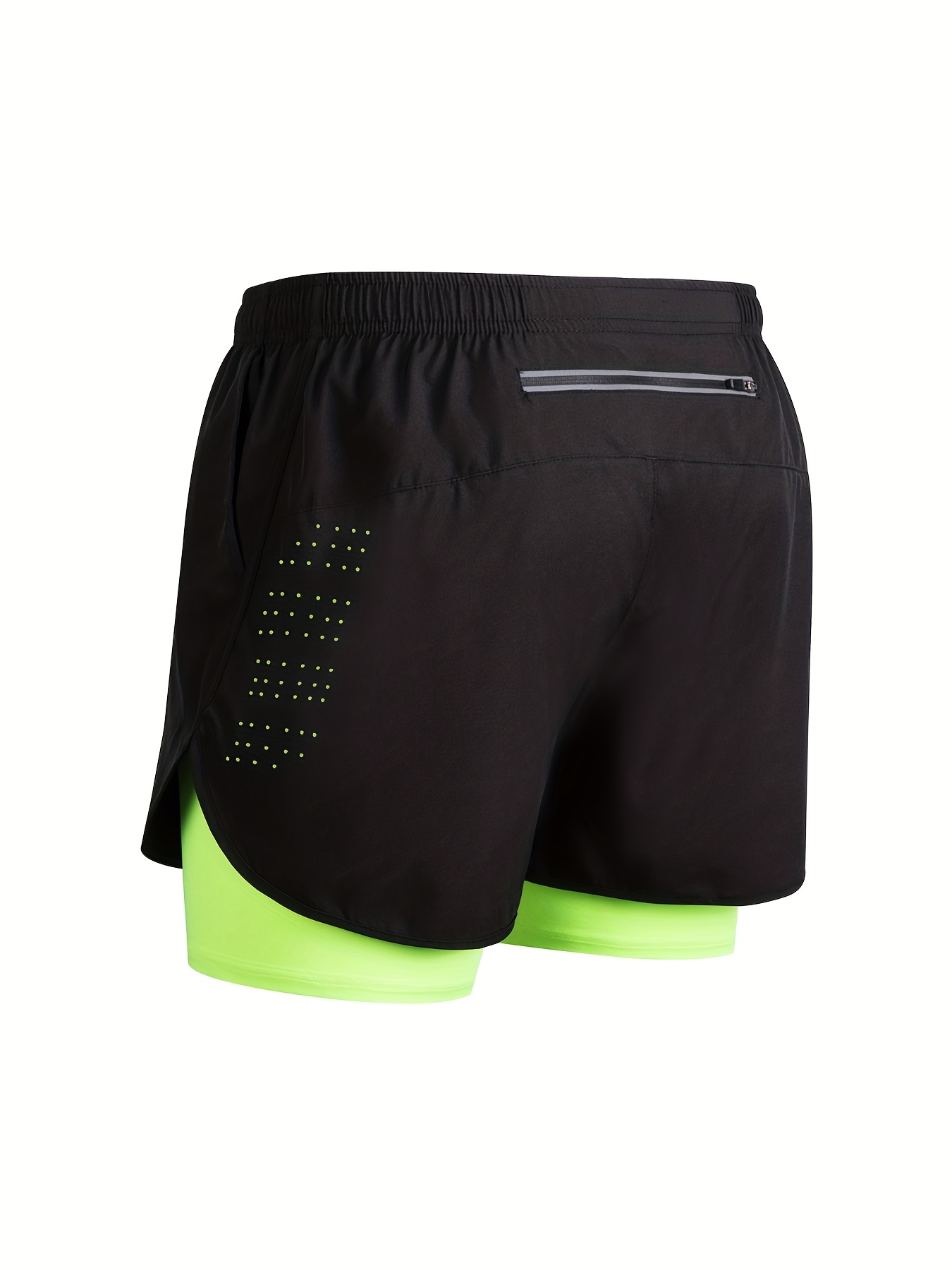 2025 New Men'S Running Shorts, Quick-Dry Black Double-Layer Shorts for Fitness And Training, 4-Inch Athletic Shorts