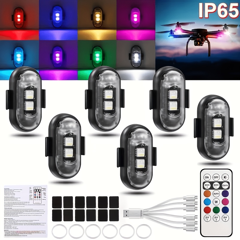 6-Pack Remote Control Decorative Lights with USB Charging