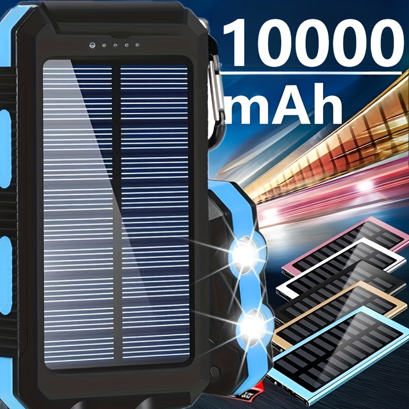 

10, 000mah Solar Mobile Power Supply, Mobile Power Supply, Portable Charger For All Devices - Long-, Led Flashlight, Mountaineering