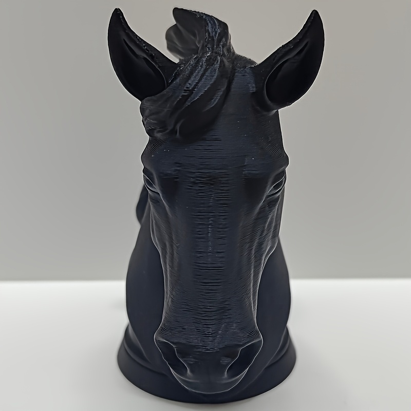 TEMU Horse Head Tow Hook Cover - 3d Printed Horse-shaped Car Accessory Suitable For Suvs & Off-road Vehicles, Scratch-resistant Tow Hook Design, No