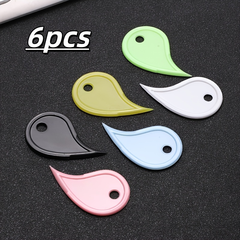 6pcs Box Opener | Portable Plastic Tool For Opening Packages, Sealing Film, And Graphic Design Paper | Keychain Accessory, Ideal For Christmas, Random Colors