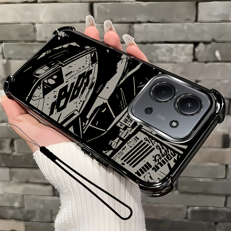TEMU Phone Case - A Phone Cover That Fits The Redmi 15c, Featuring A Phone Lanyard And A Vibrant Retro . This Stylish And Functional Case Is Tough,