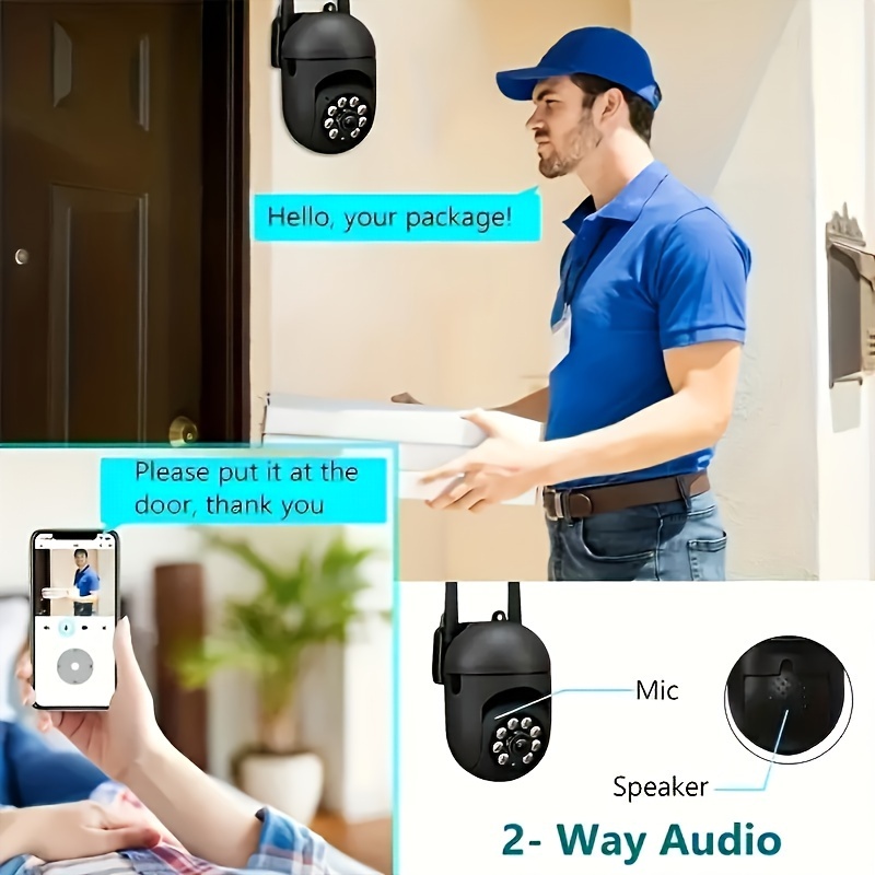 YIIYRY 1080p HD WiFi Monitor Camera, Indoor Security with Night Vision, Remote Viewing via APP, USB Powered, Non-Waterproof, VHF Tuner, with No SD Card Required, for Home Safety, Ideal Gift for Holidays details 2