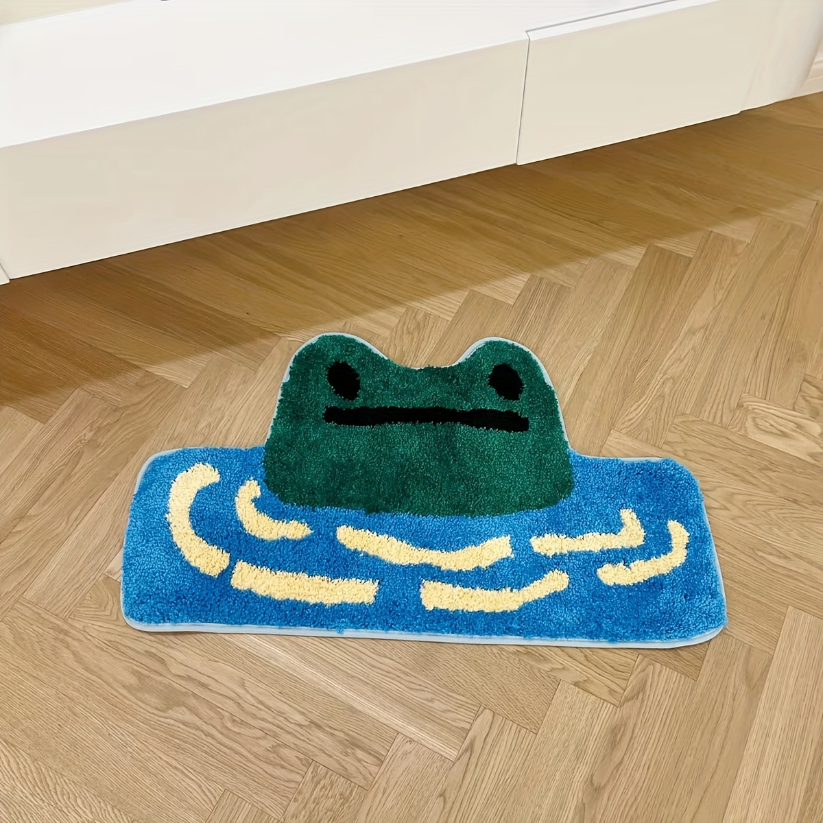 plush frog shaped bath mat thick non slip absorbent carpet for bedroom living room bathroom decor fluffy plush winter decor decoration Product details 3