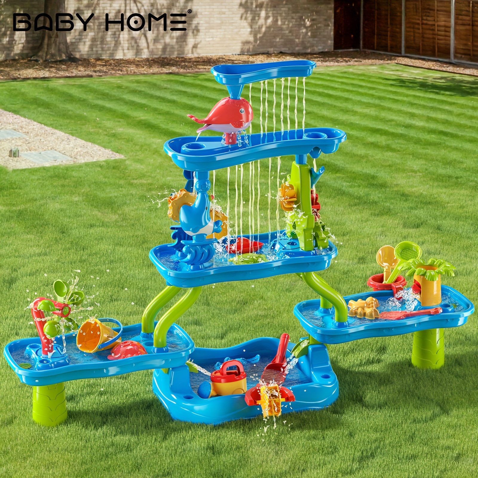 

Babyhome 5-tier Sand Water Table And Water Play Table Toys, Kids Activity Sensory Play Table For Outdoor Toy Halloween Christmas Gift