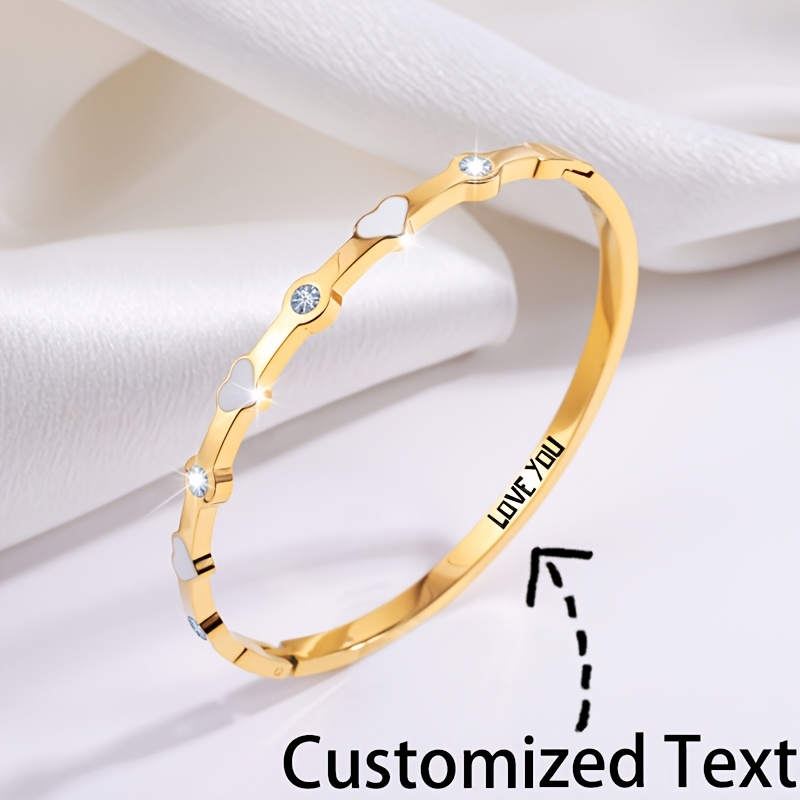 Personalized Couples Engraved Bracelets, Holiday Gift