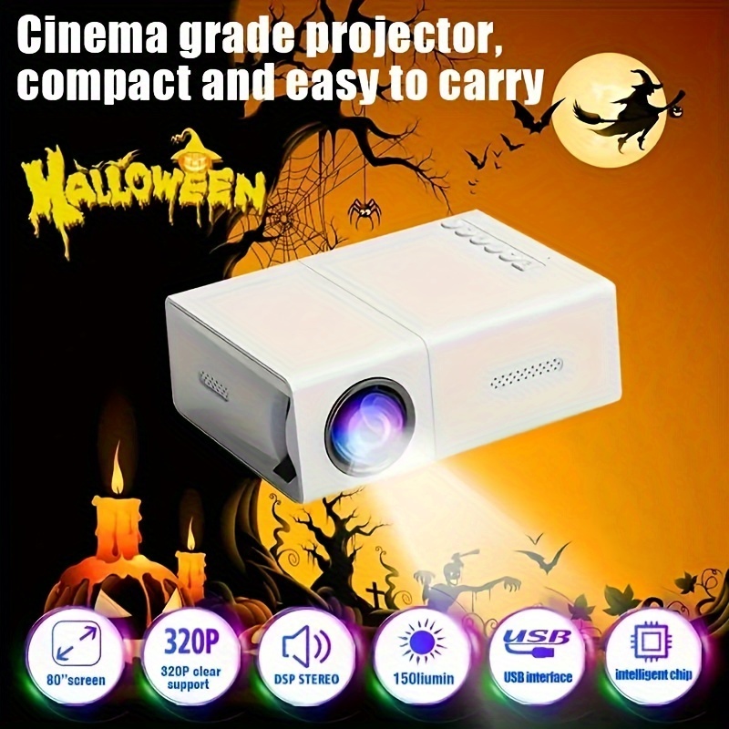 bright 3000 lumen hd theater projector us plug remote control built supports wired connection and smartphone screen suitable for home details 1