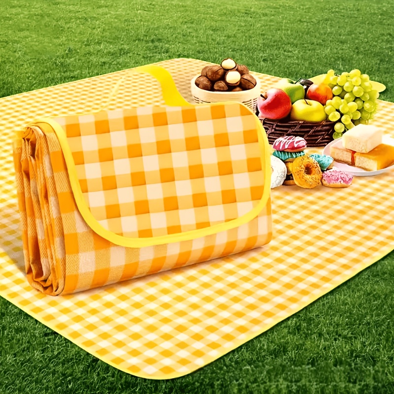 TEMU 1pc Suitable For - Portable Foldable Outdoor Picnic Mat And Picnic Blanket, Non-woven Suitable For Camping, Beach, Spring , Hand Washable