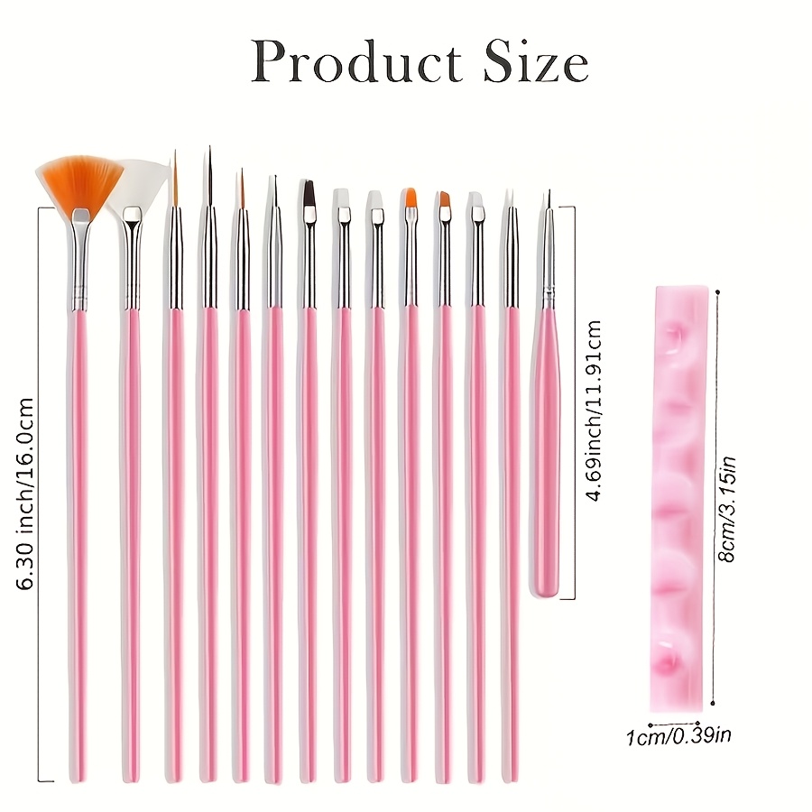 17pcs Dxebig Professional Nail Art Brush & Color Palette System