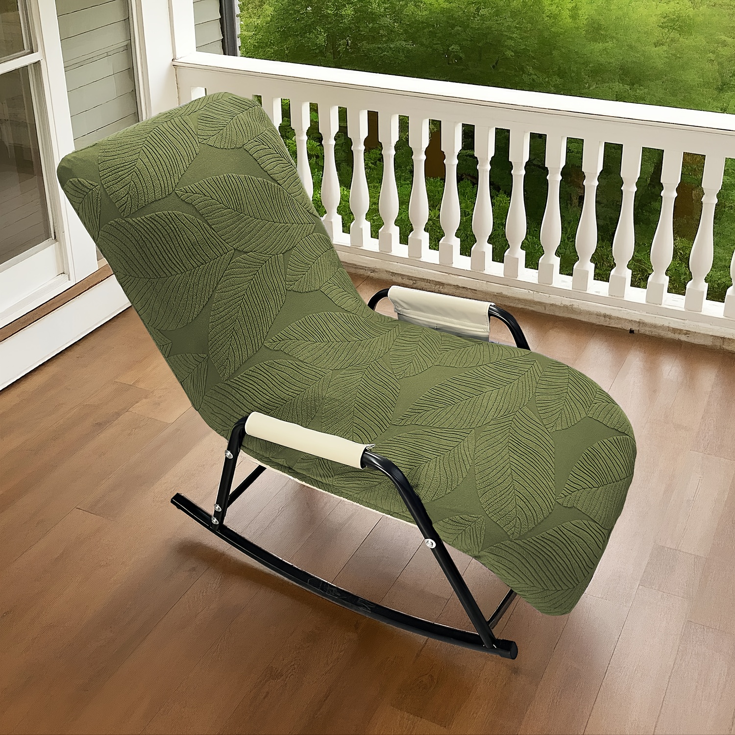 E-shop Blatt-Jacquard-Schutzbezug für Outdoor-Schaukelstuhl-Liegestuhl