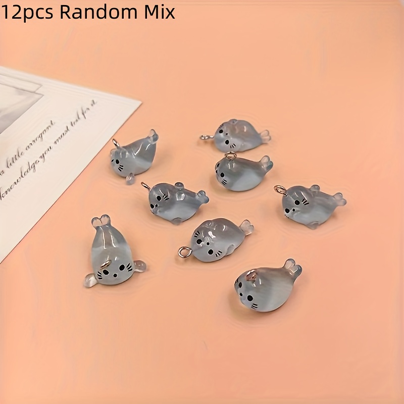 Image of 25pcs/12pcs New High-quality Resin -dark Ocean Animal Charms - Suitable For Jewelry Pendant, Necklace, Earrings, Bracelet, Phone Chain Additions. Design