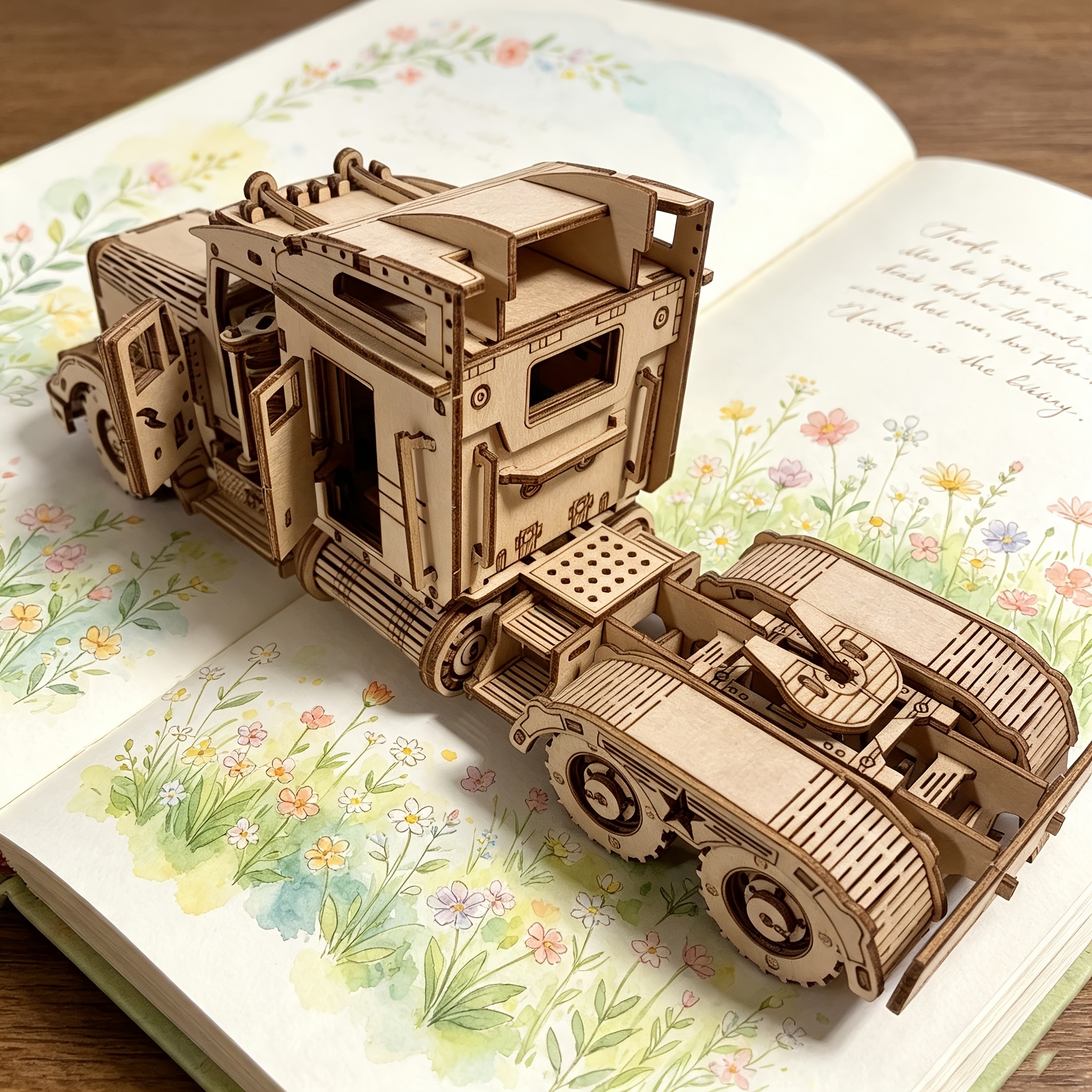 Heavy-Duty 3D Wooden Puzzle Truck Model Kit