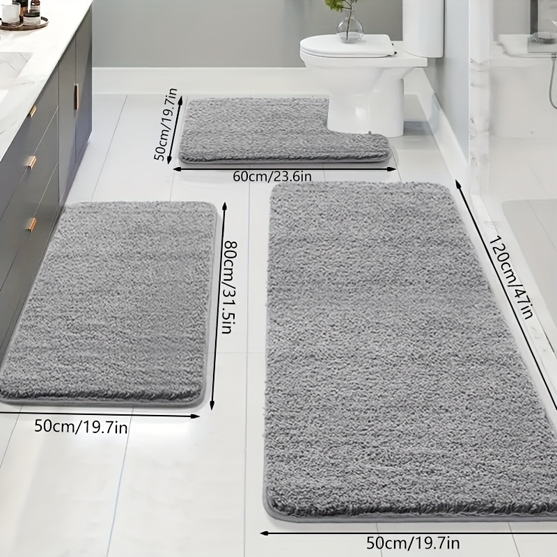 TEMU Luxury Memory Foam Bath Mat - Quick Dry, Washable & Non-slip, Soft And Comfortable For Shower, Kitchen, Laundry Room And Bedroom