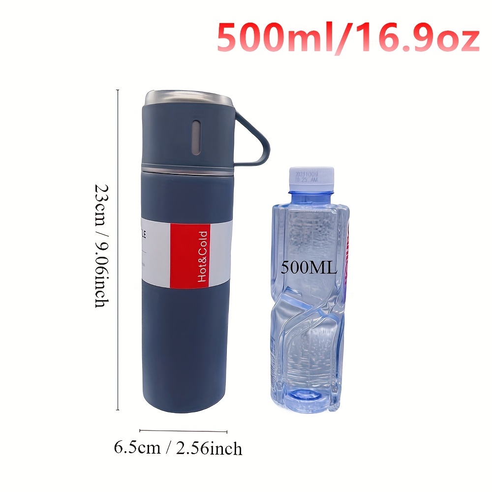 [Vacuum Insulated Mugs] Set of 500Ml/16.9Oz Stainless Steel Thermal Mugs | Vacuum Insulated Flasks, Insulated Sports Bottles, And Thermos Bottles Suitable for Both Hot And Cold Beverages, Perfect for RV Living, Compact RV Furniture, Outdoor Activities, And Office Use, Making an Excellent Gift for Loved Ones. RV Kitchen Accessories