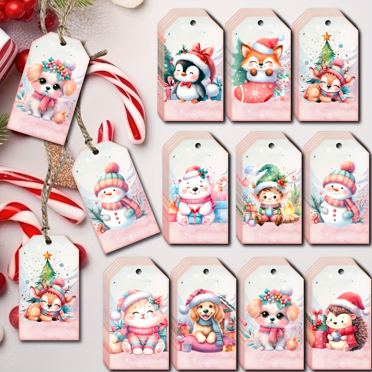 

50pcs Christmas - & Snowman For Presents, & Decorations