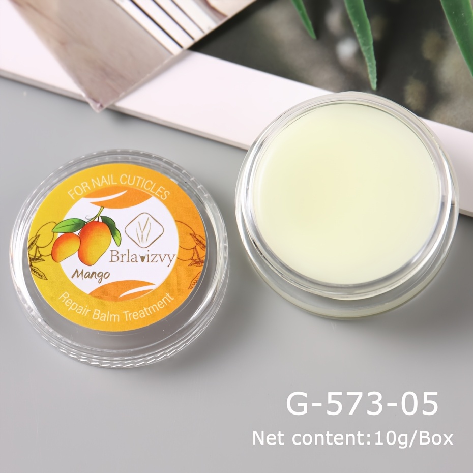 10g Solid Nail Balm Nourishing Cuticle Softeners Cream Nail Surface Moisturizes And Hydrates Dry Nail Cuticles, Strength ,fruit Care Tool