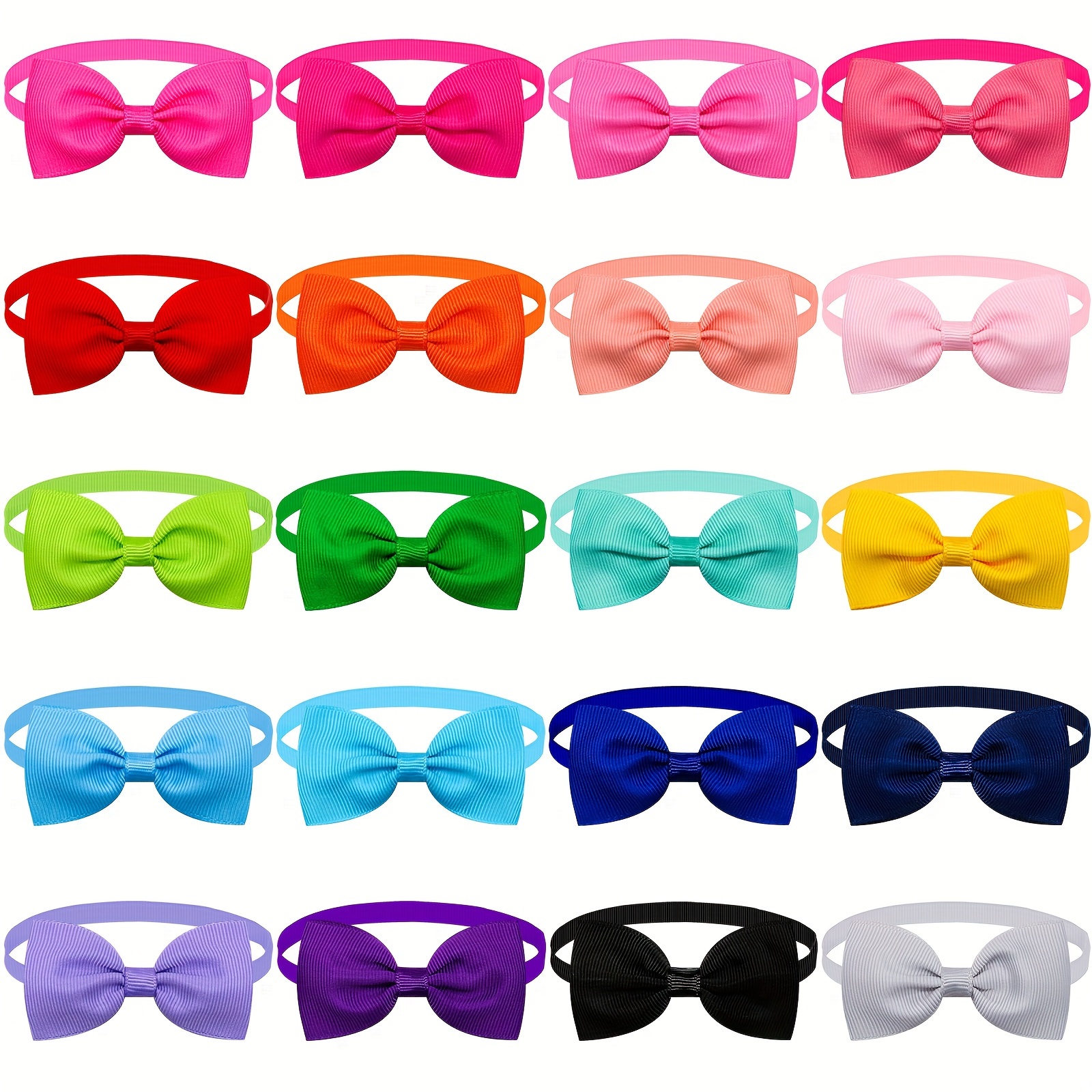 E-shop 20 Stück Hundebowtie in verschiedenen Farben, große einfarbige Bowtie, niedliche Hundesommer-Bowtie, Schönheitsaccessoires