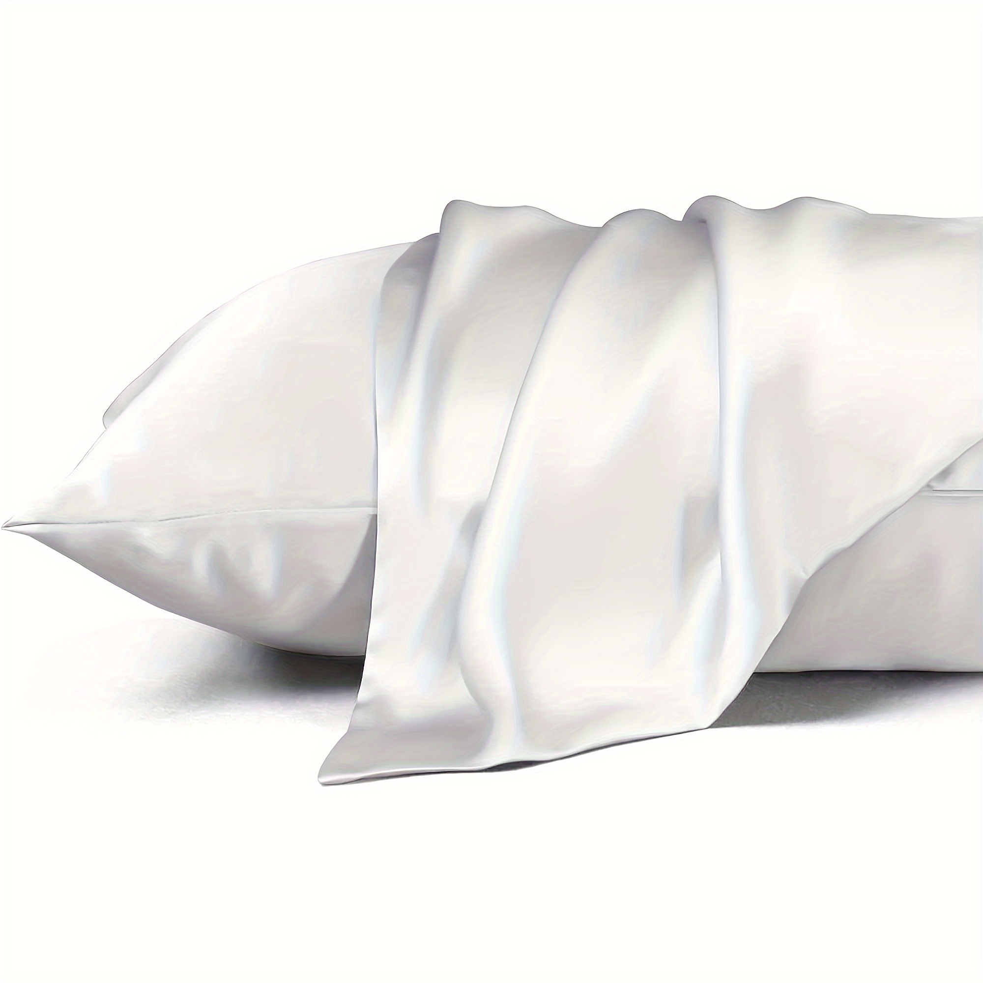 TEMU 2pcs Luxurious Pillowcase, Soft, Breathable, Solid Color Pillow Covers For Hair And , 600 Pillow Cases, Soft Smooth Pillowcase With Hidden Zipper Closure For Bedroom Sofa Home Decor With Cooling