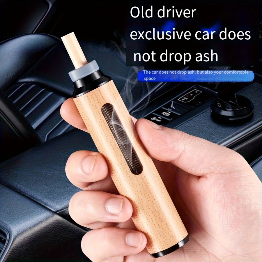 1pc handmade solid wood mini portable ashtray non dropping ash smoke resistant   for car office and outdoor use durable stylish interior accessory car ashtray office   natural     without battery ash prevention from cigarette ashtray for cigarette Product details 3