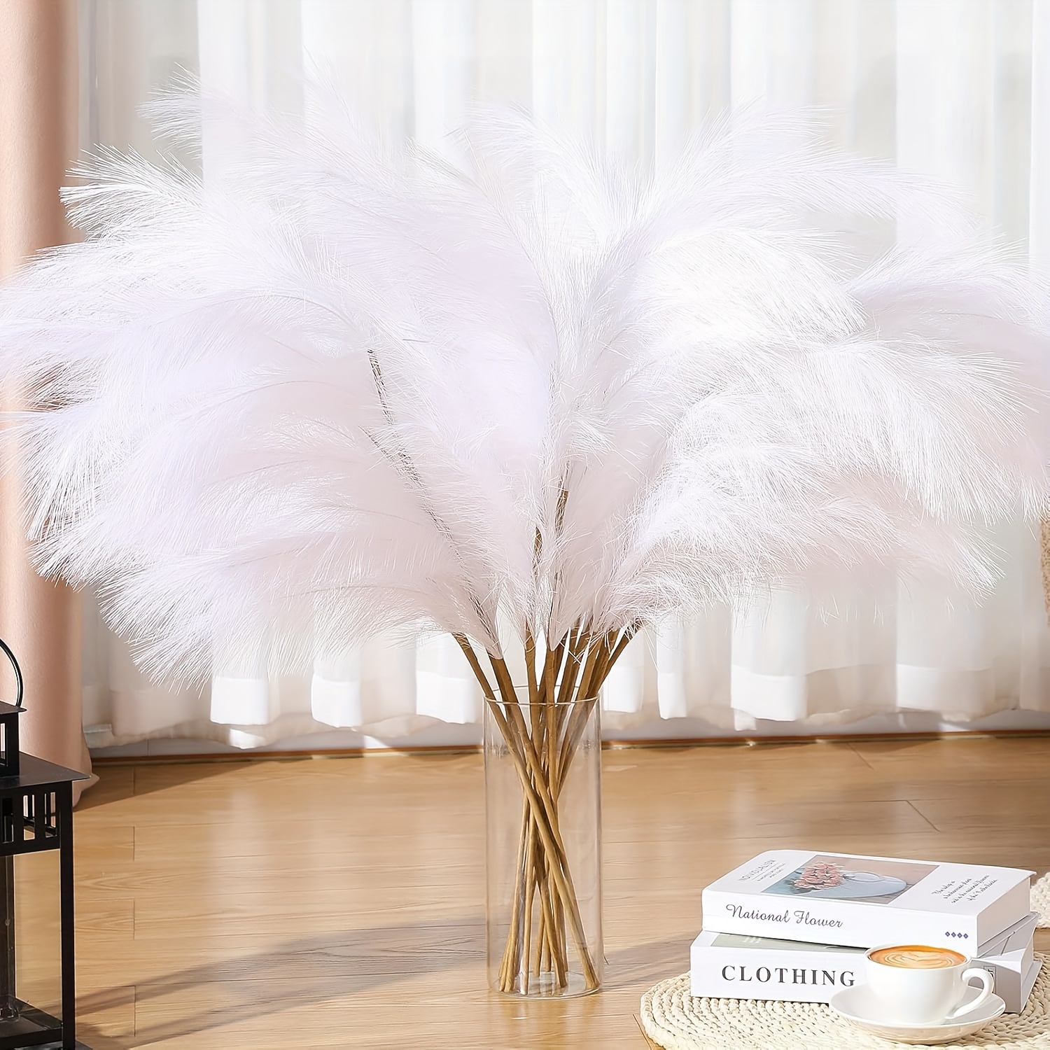 

40 Pcs Pampas Grass Decorations - Home Decoration, Party, Wedding, And More - Artificial Pampas Grass For Vase Filling - Suitable For Tabletop, Bedroom, Bathroom, And To Add