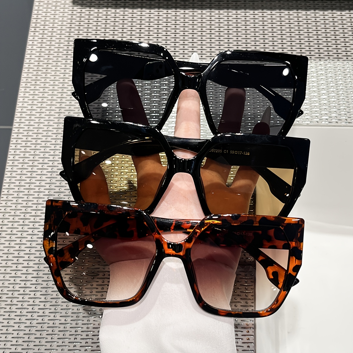 3pcs Irregular Oversized Cat-eye Women's Decorative Glasses 3-pair Set, Easy Elegant Temperament