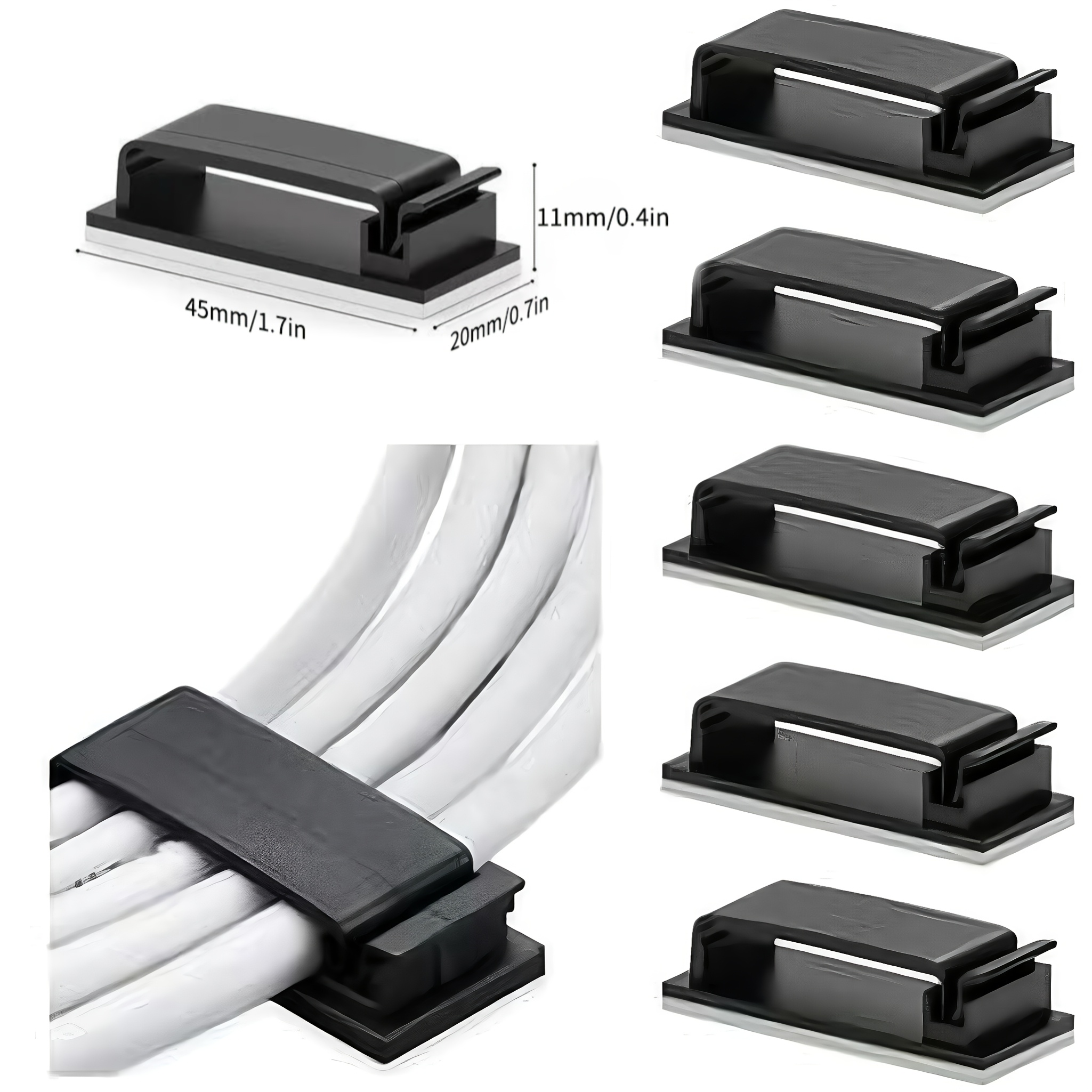 151 cable management organizer kit 3 cable sleeves 9 wall cable tie mounts 100 fastening cable ties 20 tie mount clips multi purpose cord organizers 10 t type straps Product details 4