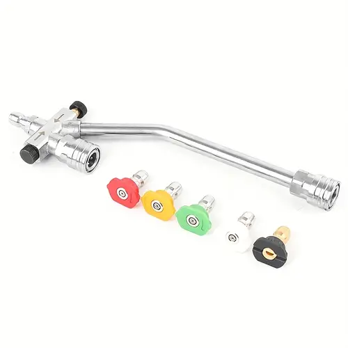 dual connector lance pressure washer foam washer soap attachment dual lance pressure washer wand with 5 nozzles tips 1 4 quick connect