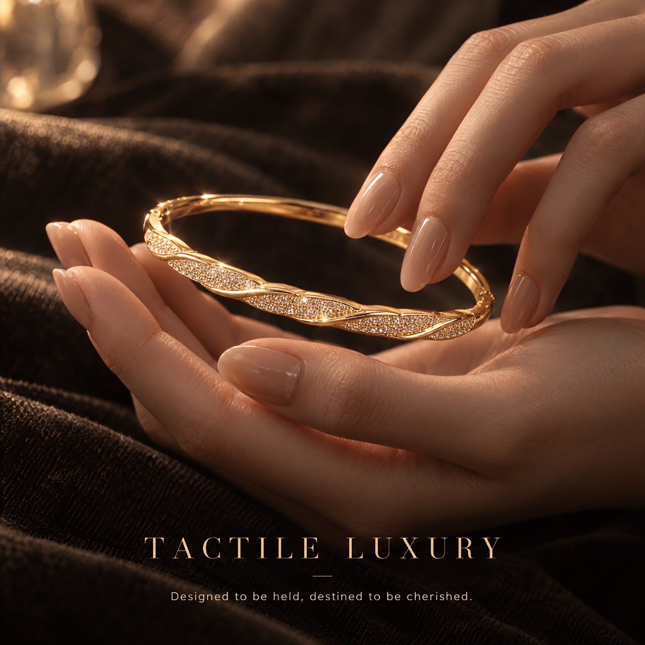 Women's Twisted Coil Buckle Bracelet with Synthetic Zirconia